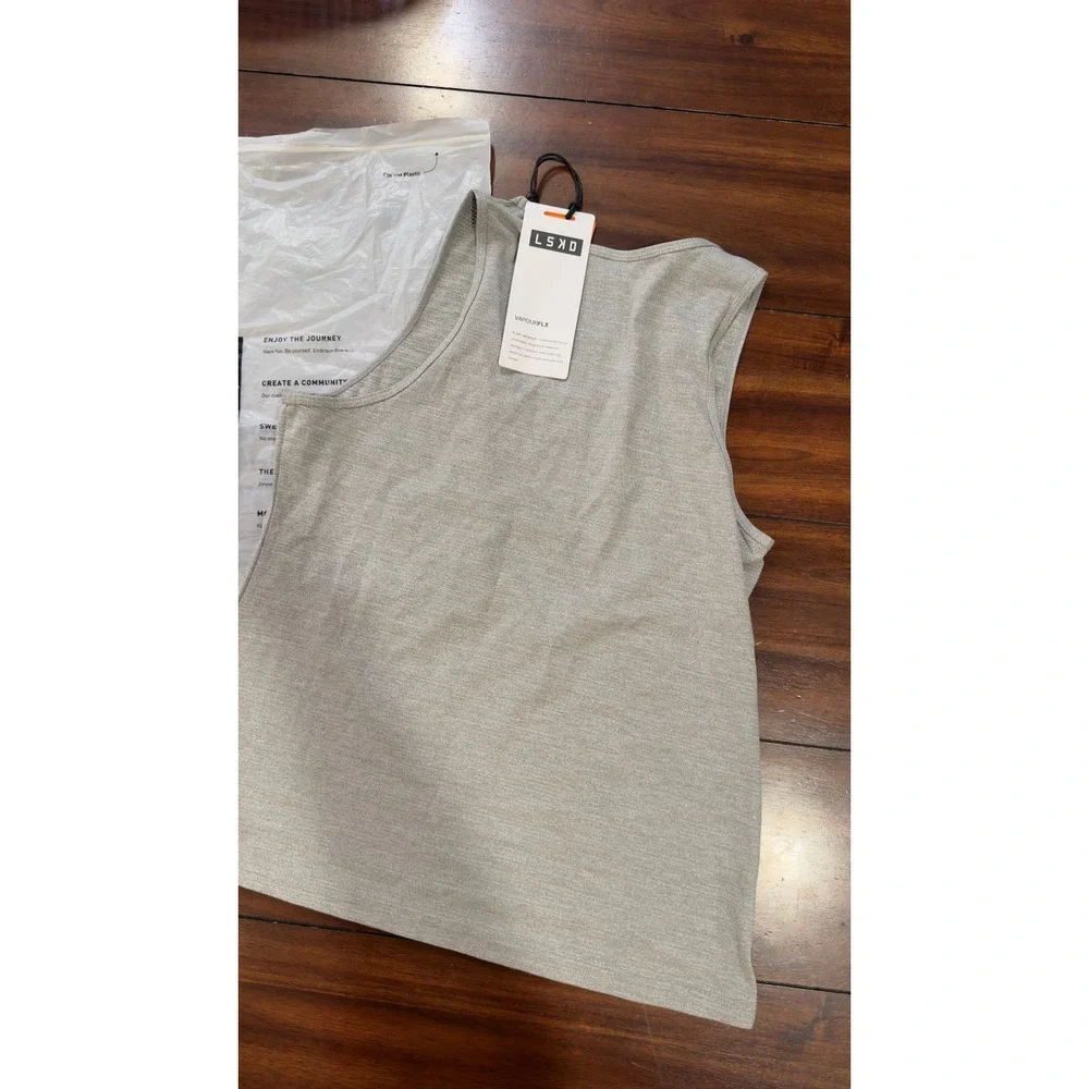LSKD Perform Vapourflx Tank Top Light Grey Marl  Women's Size Medium NWT NEW